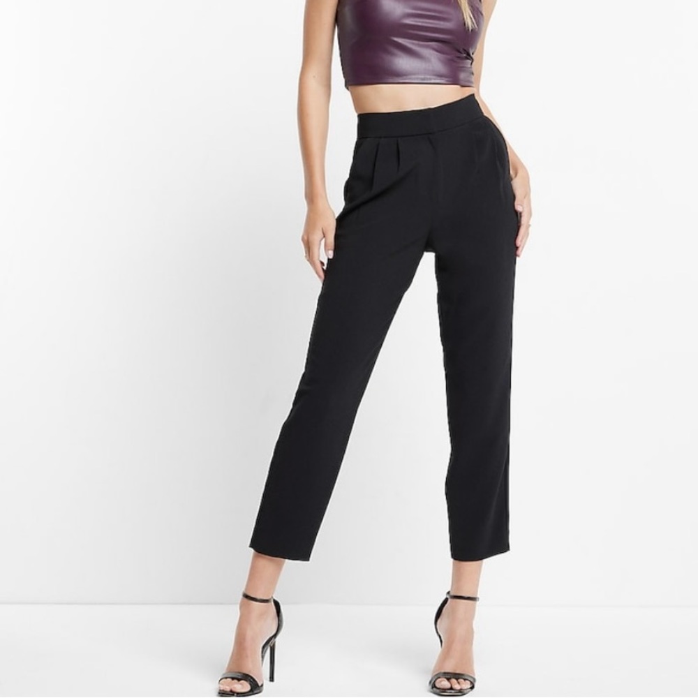 Express Super high waisted pleated ankle pant -NWT